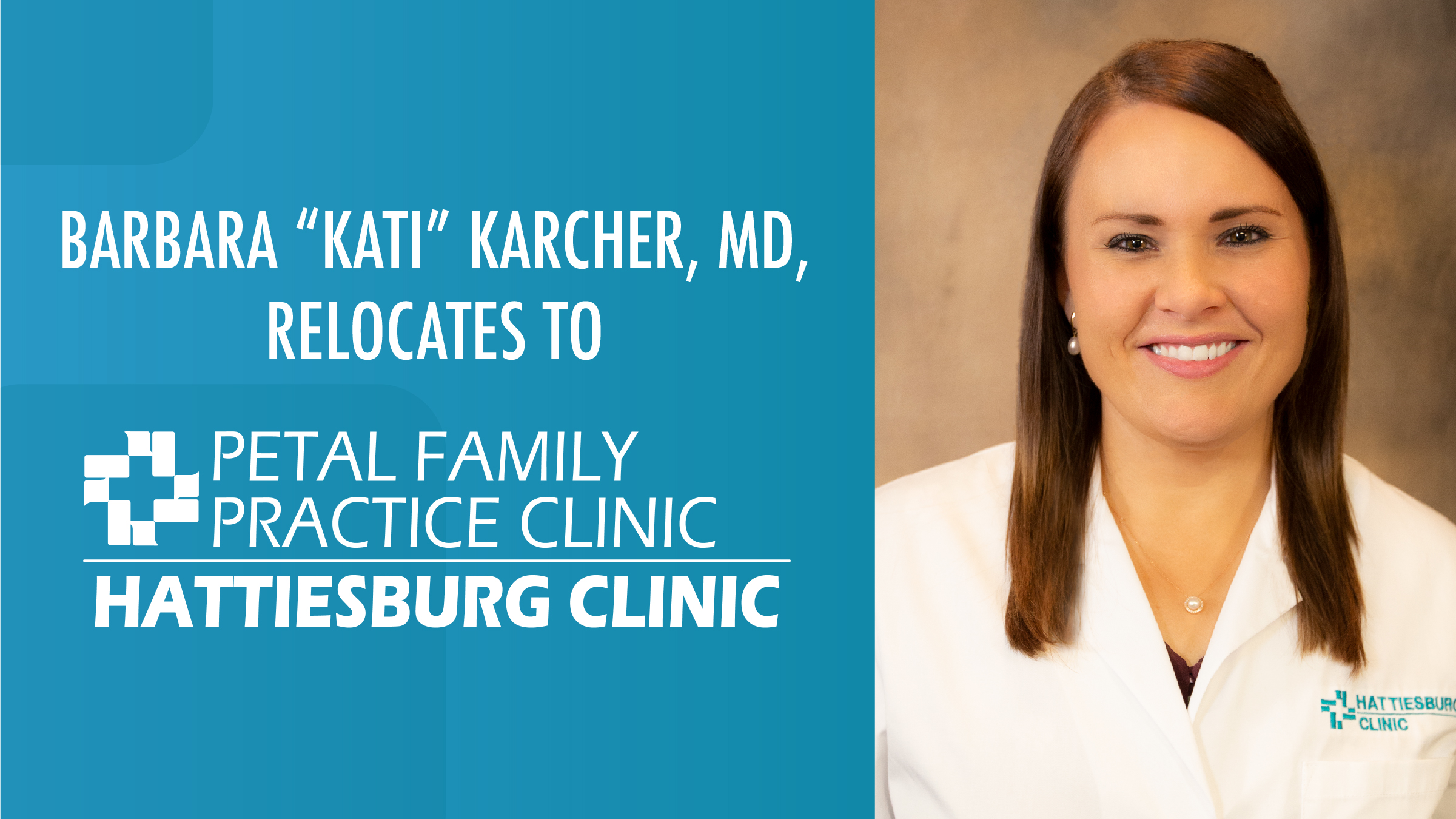Barbara “Kati” Karcher, MD, Relocates