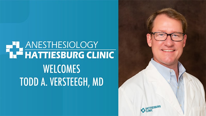 Welcome, Dr. Versteegh