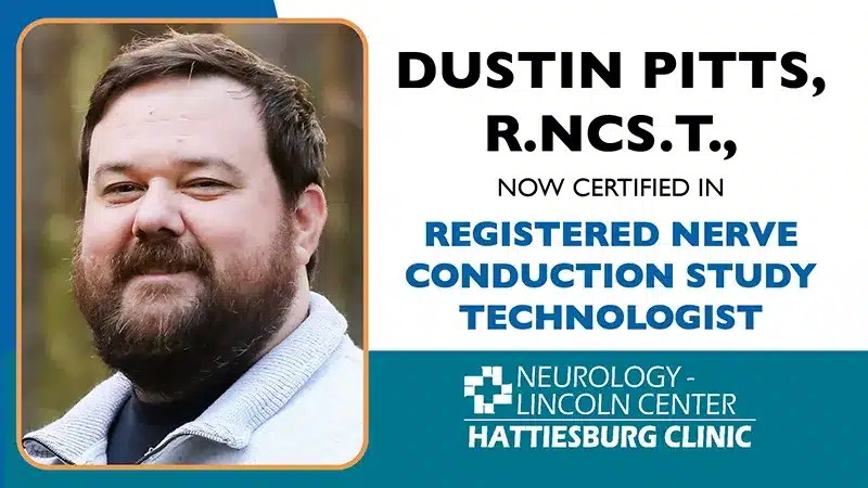 Dustin Pitts, registered nerve conduction study technologist