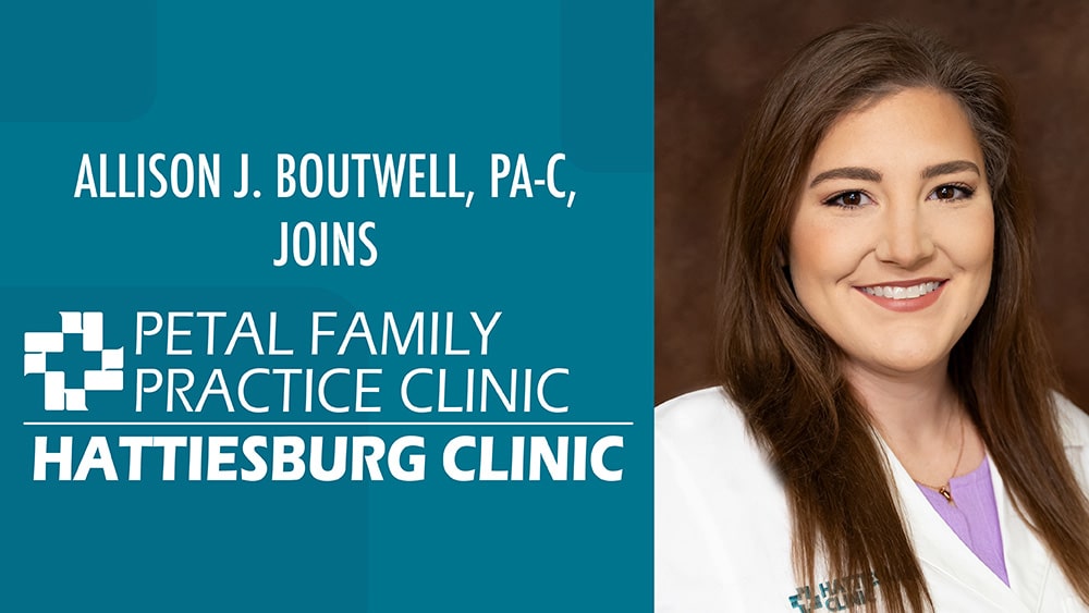 Provider Relocation, Petal Family Practice Clinic, Allison Boutwell