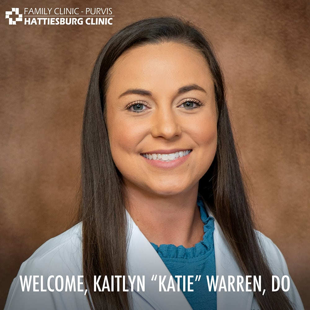 Katie Warren, Family Clinic Purvis, New Provider