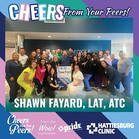 Shawn Fayard receives Cheers From Your Cheers