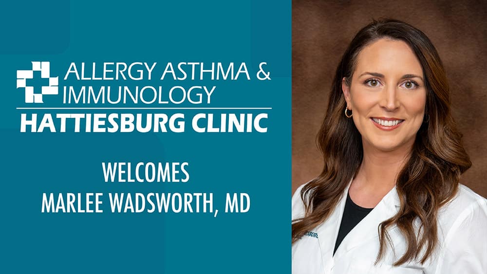 Allergy Asthma and Immunology, Marlee Wadsworth, New Provider