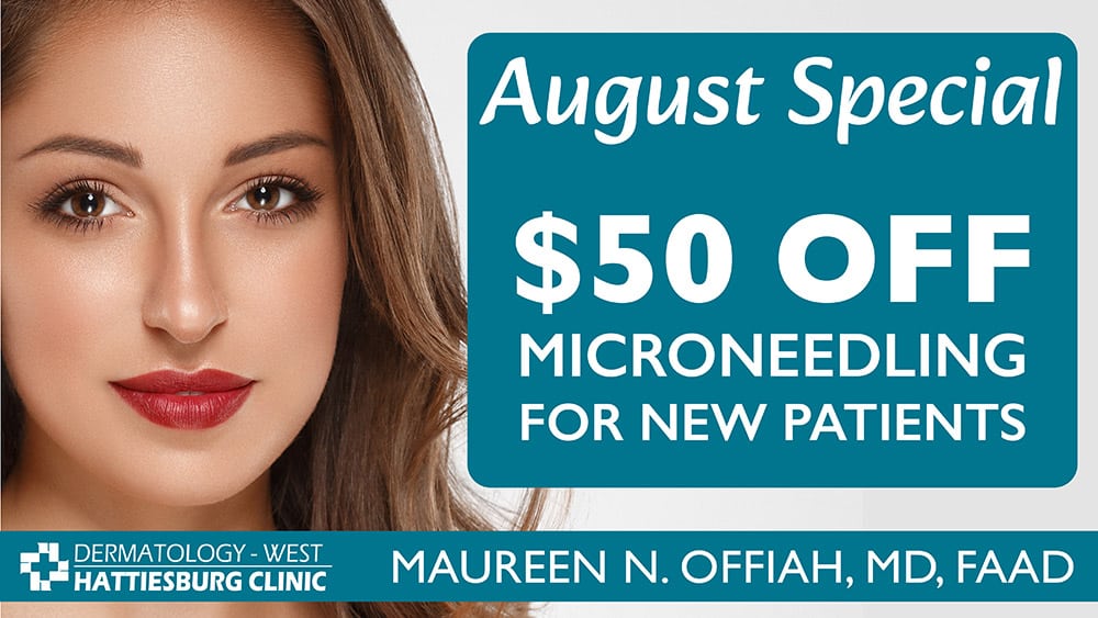 August Special, Dermatology West, microneedling