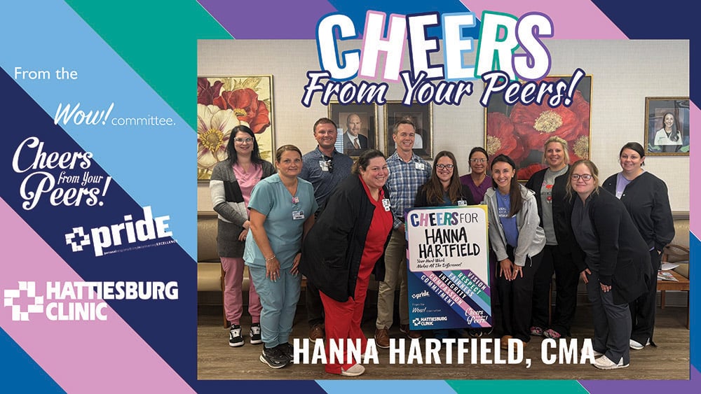 Cheers from Your Peers, Hanna Hartfield, Sumrall Medical Center