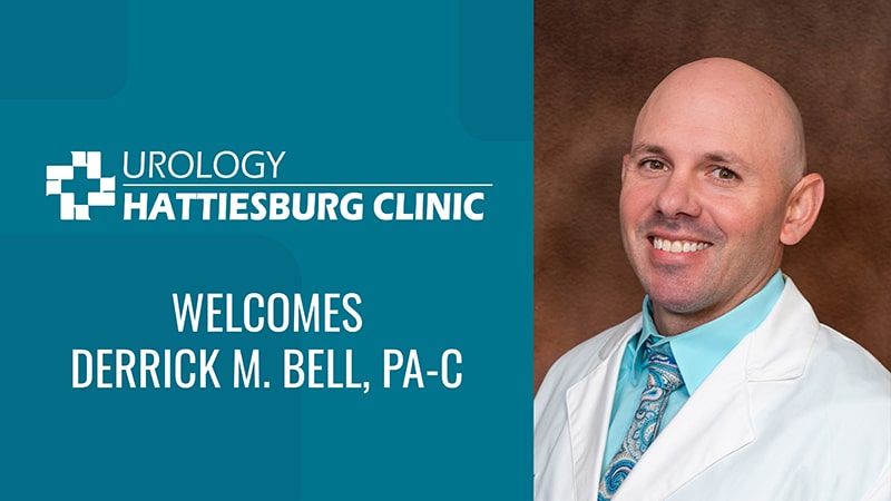 Hattiesburg Clinic Urology welcomes Derrick M. Bell, PA-C