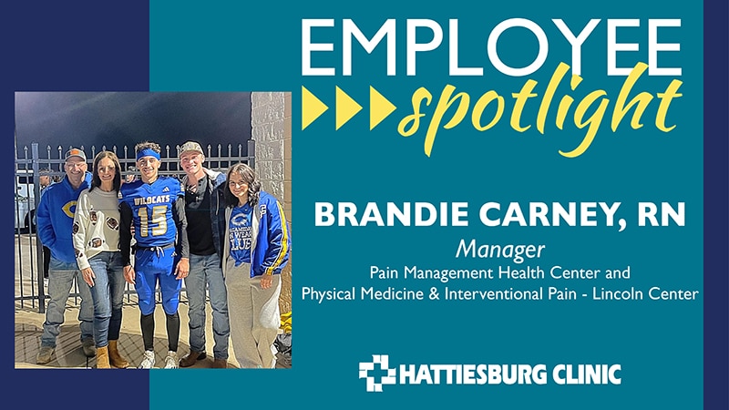 Brandie Carney is recognized as Hattiesburg Clinic Employee Spotlight