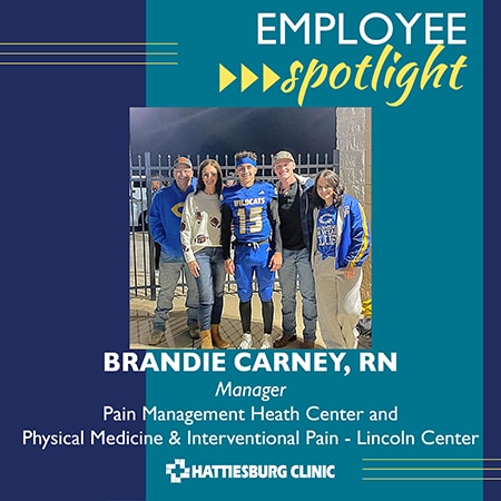 Brandie Carney is recognized as Hattiesburg Clinic Employee Spotlight
