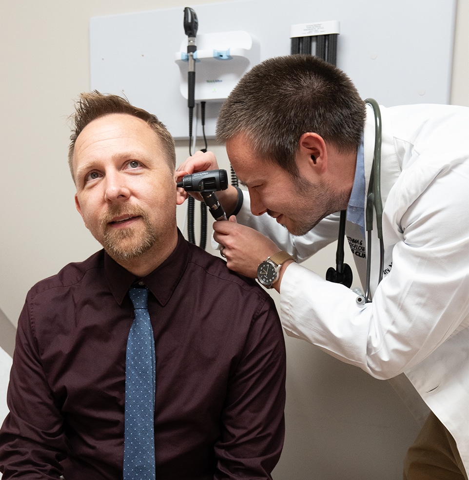Dr Mabry interacting with patient