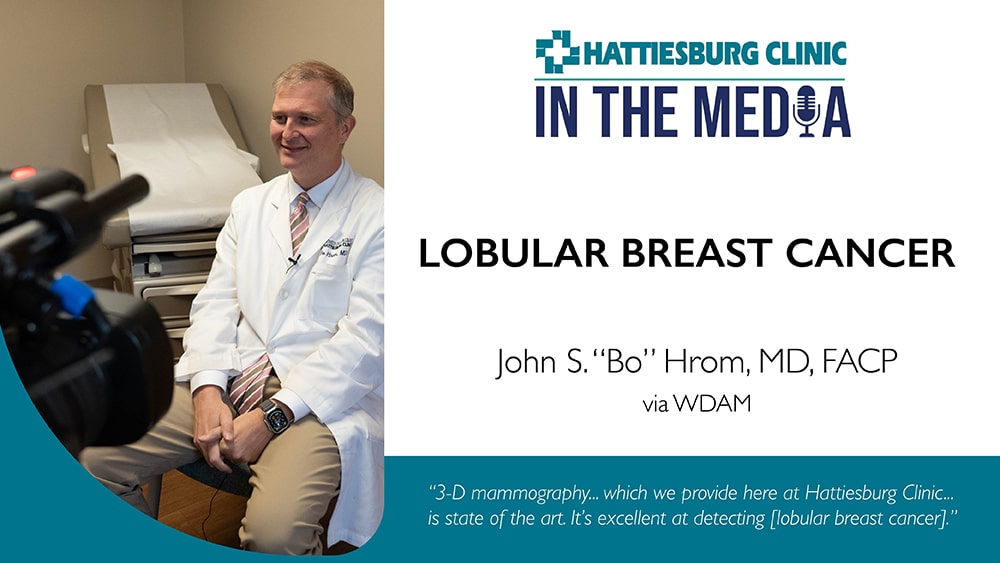 Hattiesburg Clinic Hematology/Oncology, John S. "Bo" Hrom, MD, Media Interview with WDAM - Pink Up