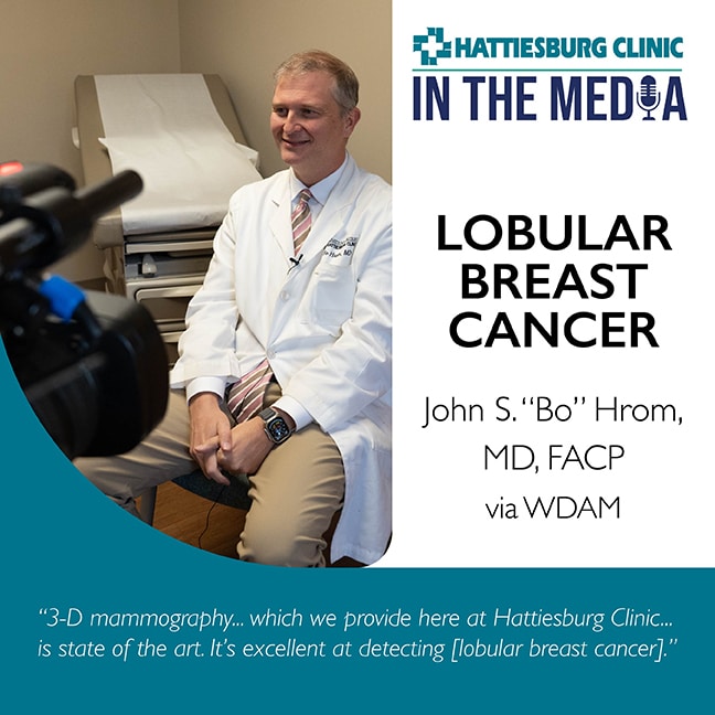 Hattiesburg Clinic Hematology/Oncology, John S. "Bo" Hrom, MD, Media Interview with WDAM - Pink Up