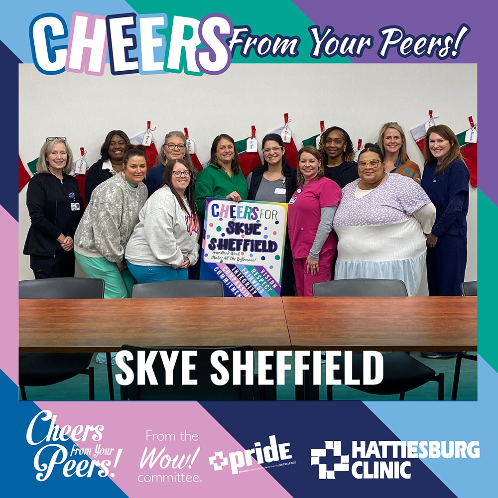 Cheers from Your Peers, Skye Sheffield