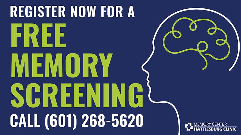 Hattiesburg Clinic Memory Center offers free memory screenings