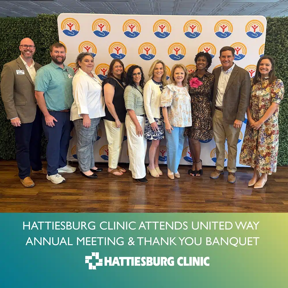 Hattiesburg Clinic recently attended the United Way of Southeast Mississippi’s Annual Meeting & Thank You Banquet.