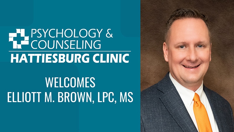 Hattiesburg Clinic Psychology & Counseling welcomes Elliott M. Brown, LPC, MS