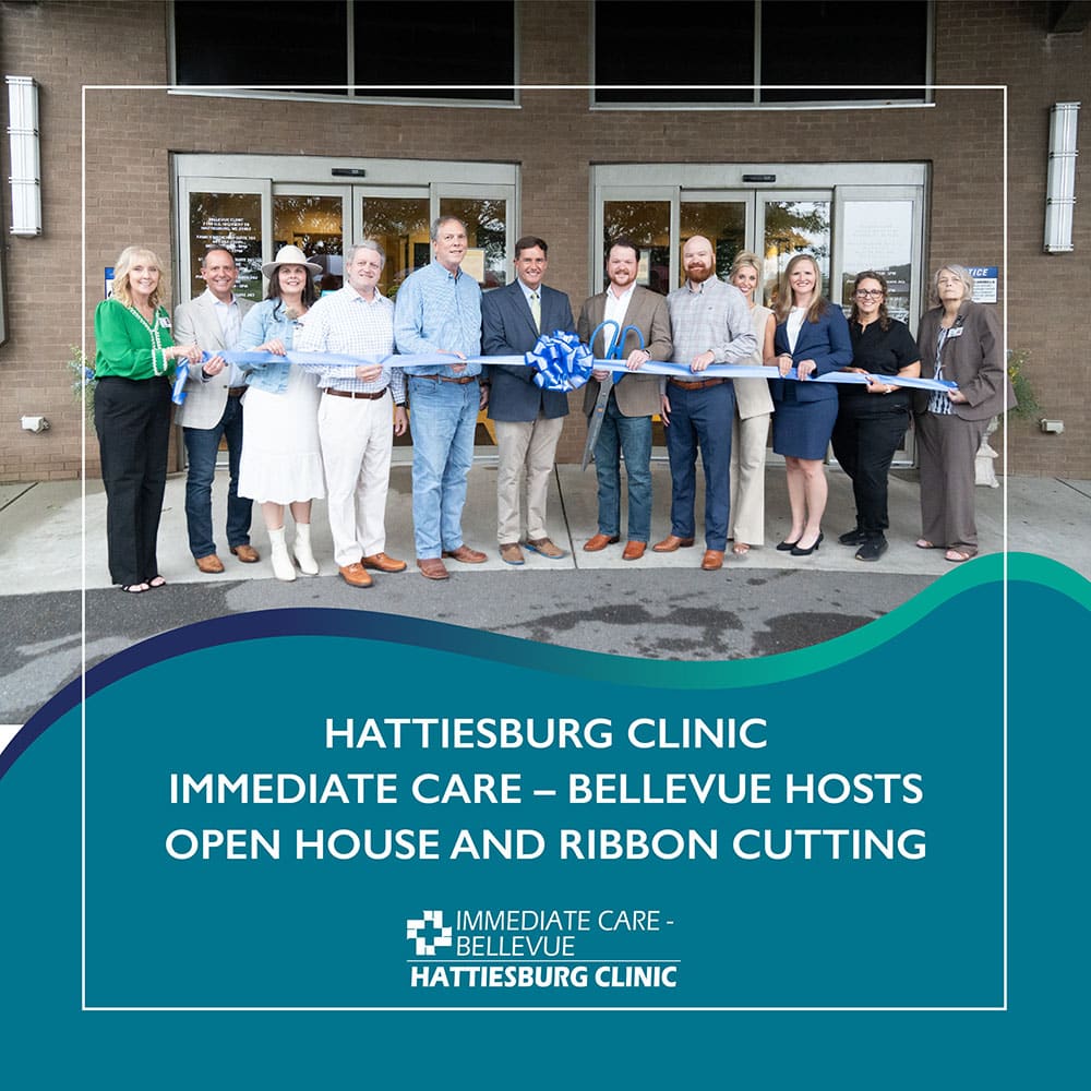 Hattiesburg Clinic hosted a ribbon cutting and open house on Thursday, May 21, 2026, to celebrate the opening of Hattiesburg Clinic Immediate Care – Bellevue.