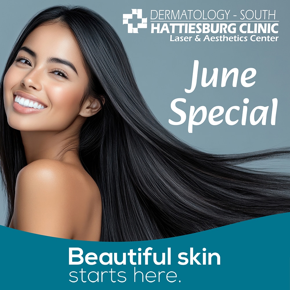 For the month of June, receive $50 off a single Platelet-Rich Plasma (PRP) treatment at Dermatology – South.