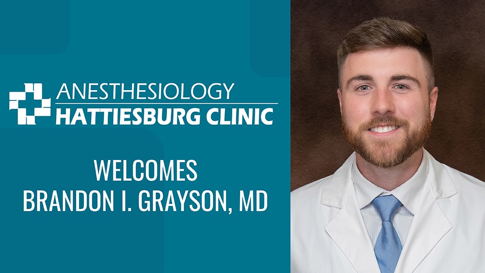 Brandon Grayson, MD, joins Anesthesiology