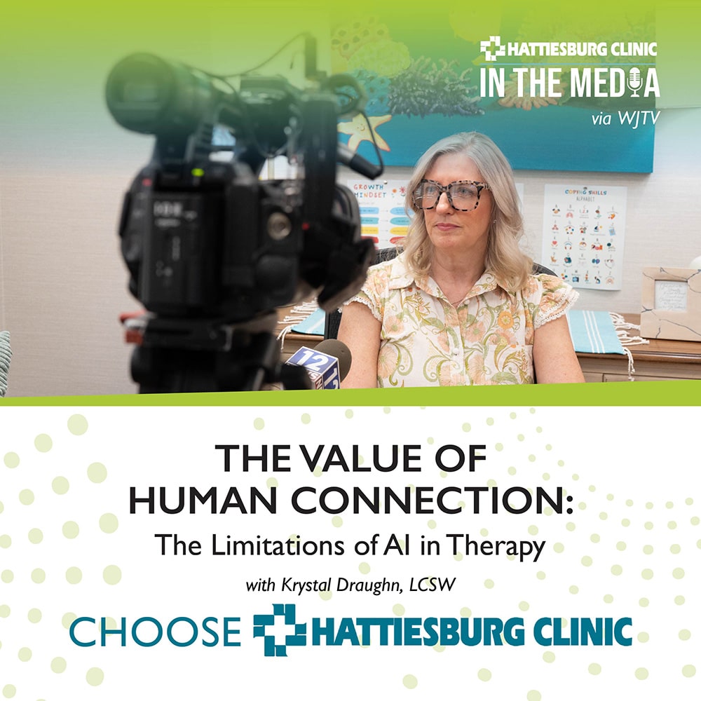 In the Media: The Value of Human Connection and the Limitations of AI in Therapy with Krystal Draughn, LCSW