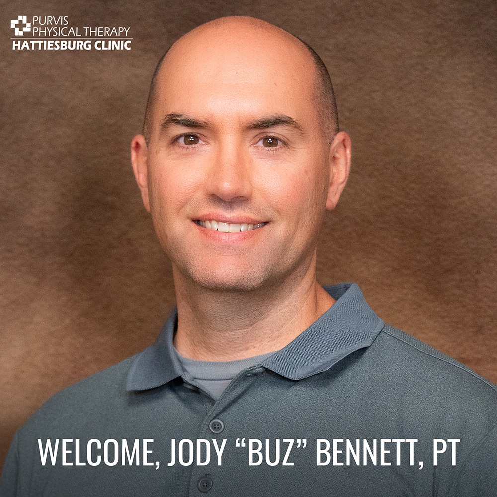 Jody “Buz” Bennett, PT, recently joined Hattiesburg Clinic Purvis Physical Therapy, where he helps patients manage chronic pain, improve strength and recover from injuries.