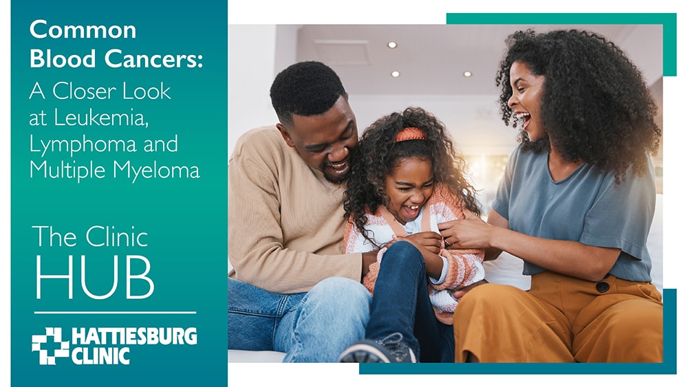 Blood cancers affect the cells in your blood or bone marrow and can impact overall health in different ways. The most common types include leukemia, lymphoma and multiple myeloma.