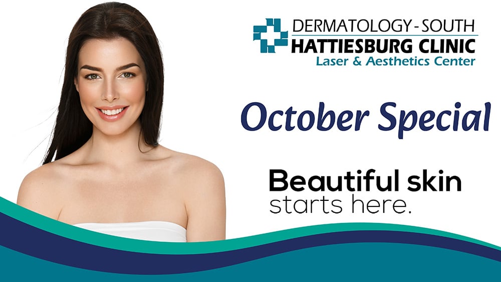 Dermatology – South is offering a buy one, get one half off special on NanoLaserPeel treatments during the month of October.