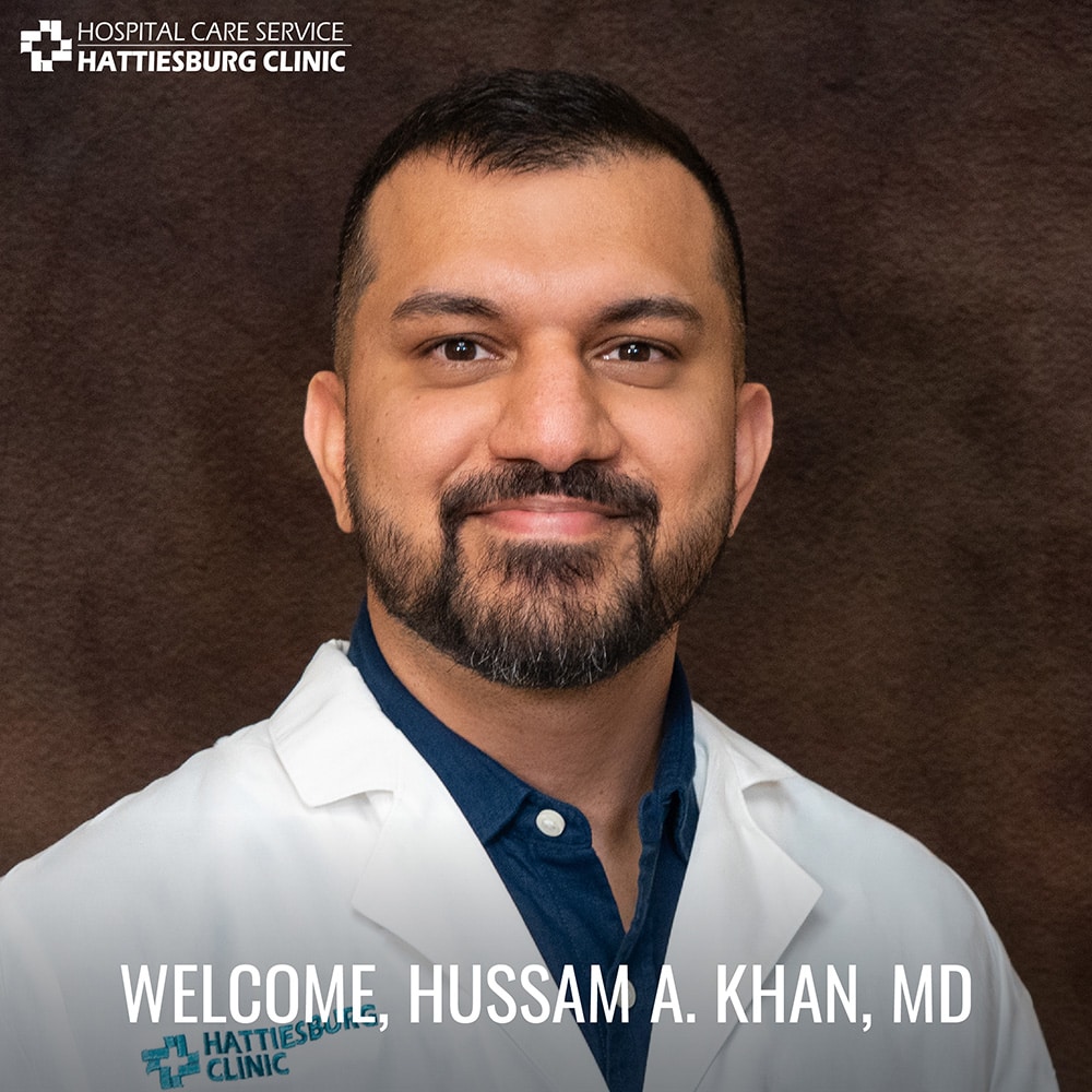 Hussam A. Khan, MD, recently joined Hattiesburg Clinic Hospital Care Service, where he provides care for patients in the hospital.