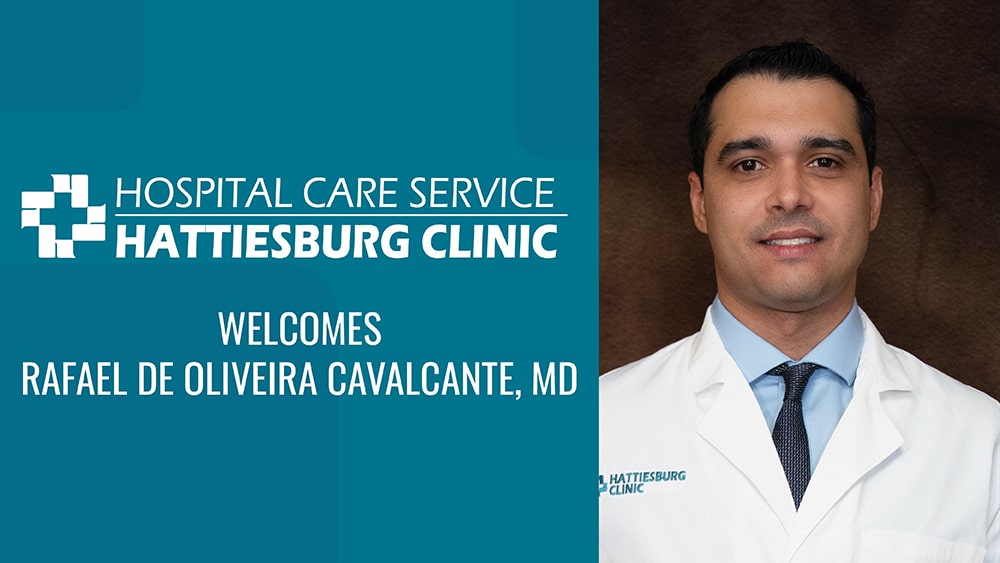 Rafael de Oliveira Cavalcante, MD, recently joined Hattiesburg Clinic Hospital Care Service, where he provides care for patients in the hospital.